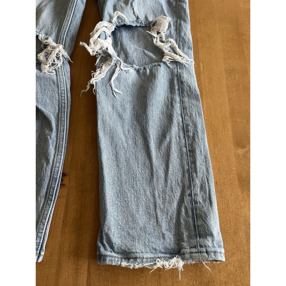 Abercrombie & Fitch Jeans Womens Sz 25 Ultra High Rise 90s Straight Distressed - Picture 2 of 11